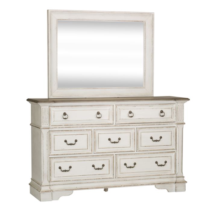 Abbey Park - Dresser & Mirror - White Abbey Park - Dresser & Mirror - White