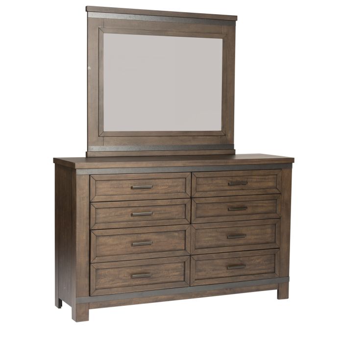 Thornwood Hills - Dresser & Mirror - Dark Gray
