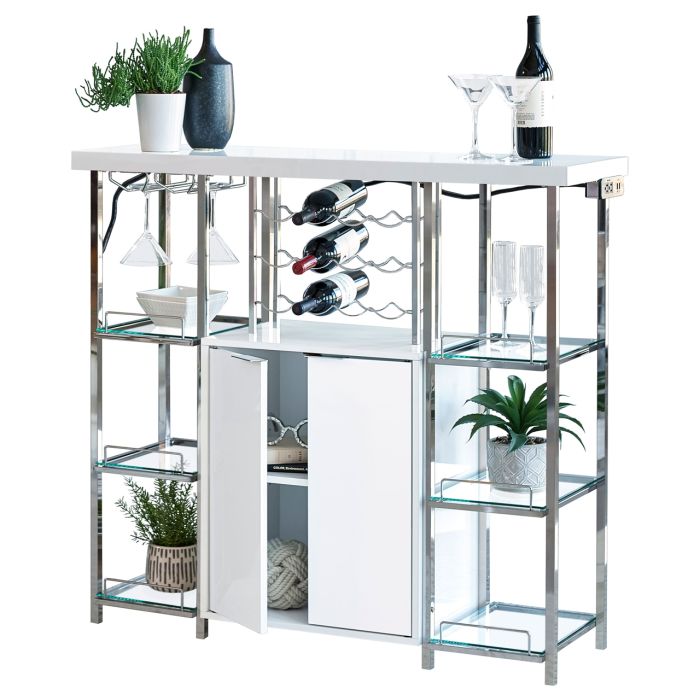 White gloss drinks cabinet discount
