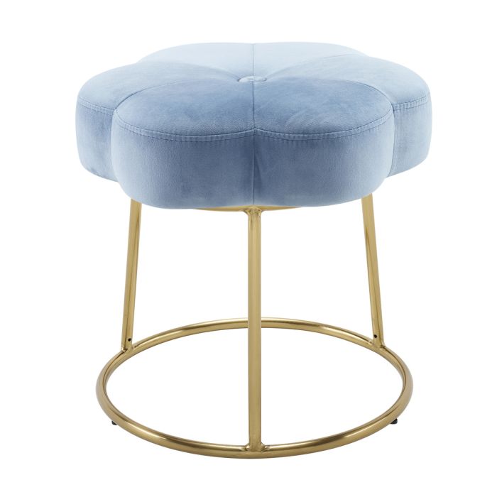 Linon Seraphina Blue Accent Vanity Stool Hudson's Furniture