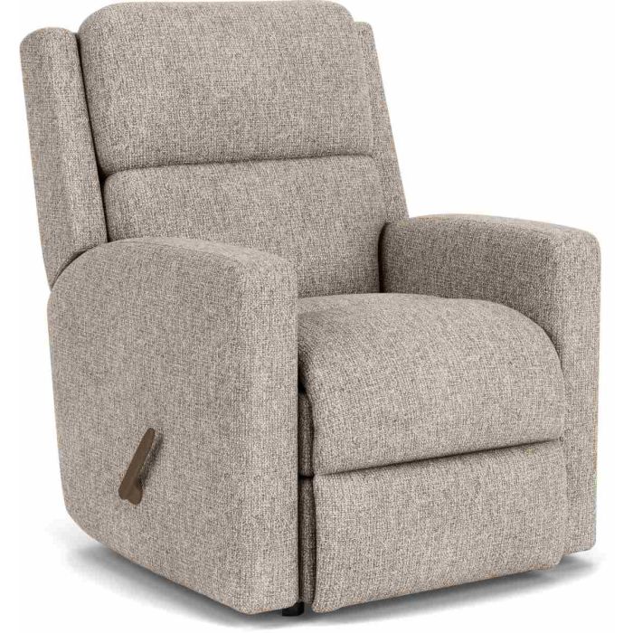 Flexsteel chip manual swivel glider rocker recliner in onyx discount