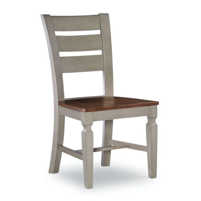 John Thomas Vista Ladder Back Wood Dining Chair in Hickory Stone