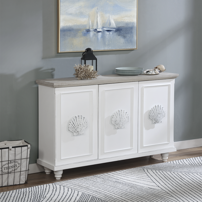 Madison Avenue Andros Cabinet with 3-Doors & Clamshell Drawer Pull