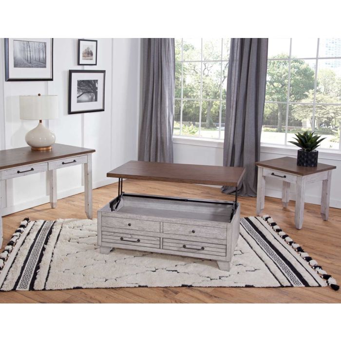 Steve Silver Bear Creek 3-Piece Lift-Top Cocktail Table End