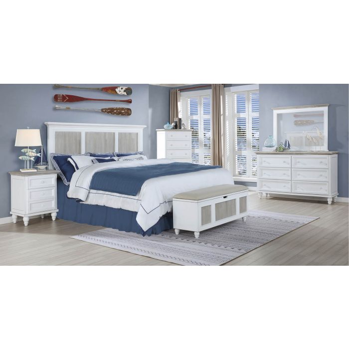 Madison Avenue Tradewinds Antique White & French Gray Queen