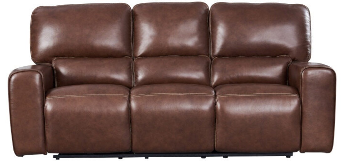 Leather Italia Arizona Marco Leather Sofa with Nailhead Trim