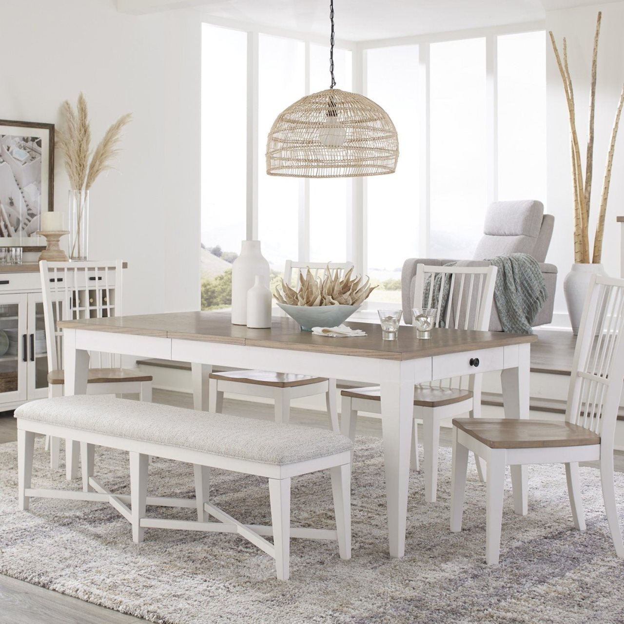 Parker House American 60 Rectangle Dining Table with 4 Side Chairs