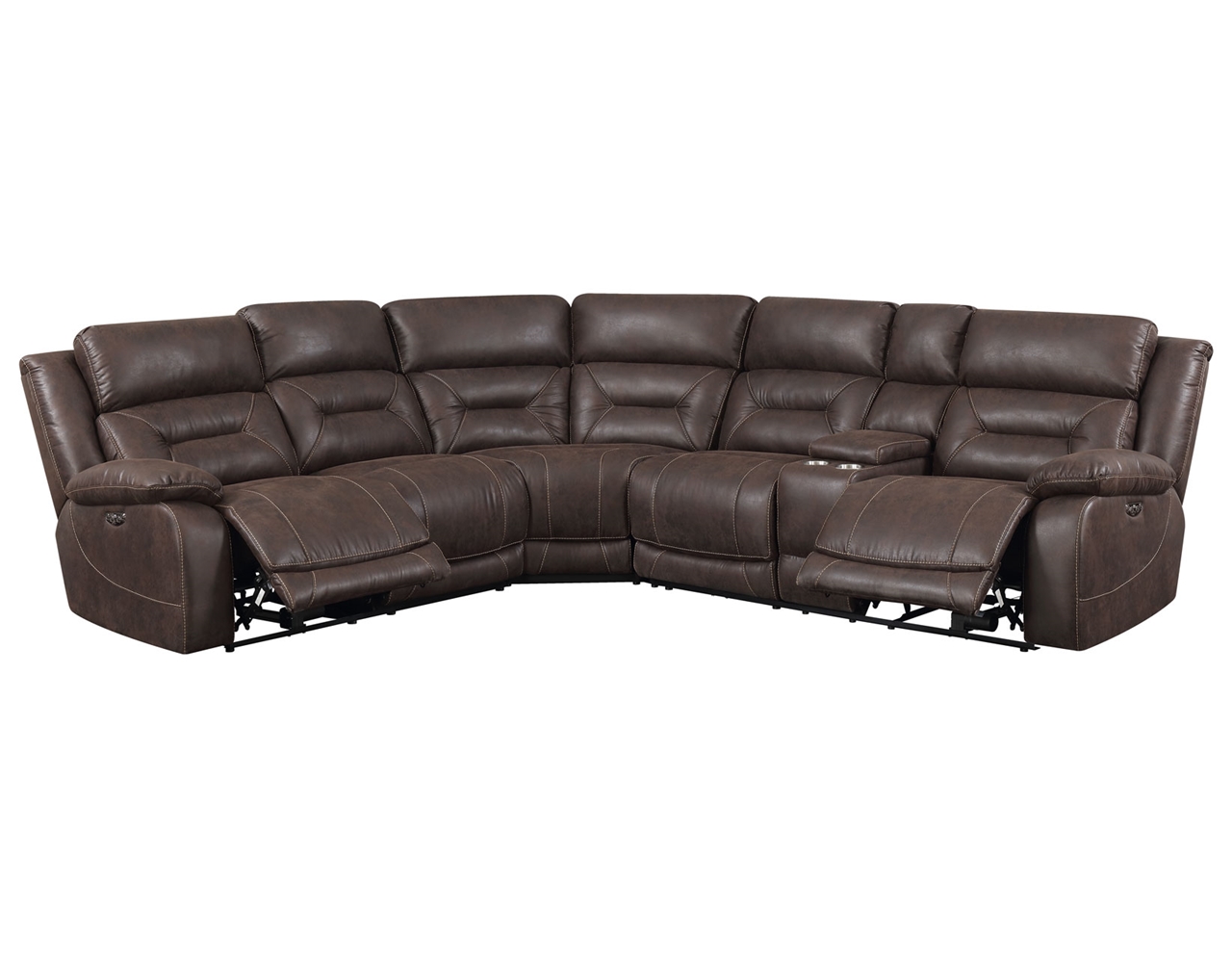 Steve Silver Aria 3-Piece Dual-Power Reclining Sectional With USB