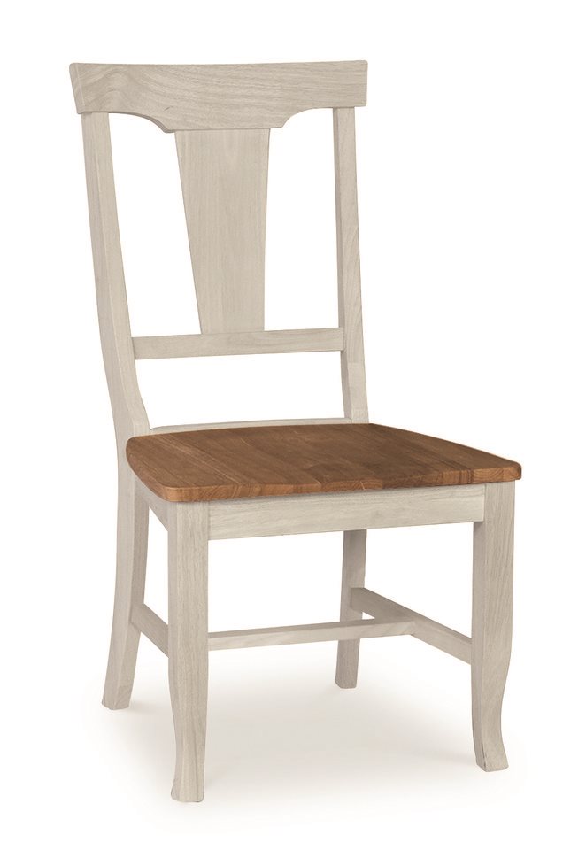 John Thomas Vista Panel Back Wood Dining Chair in Hickory Stone