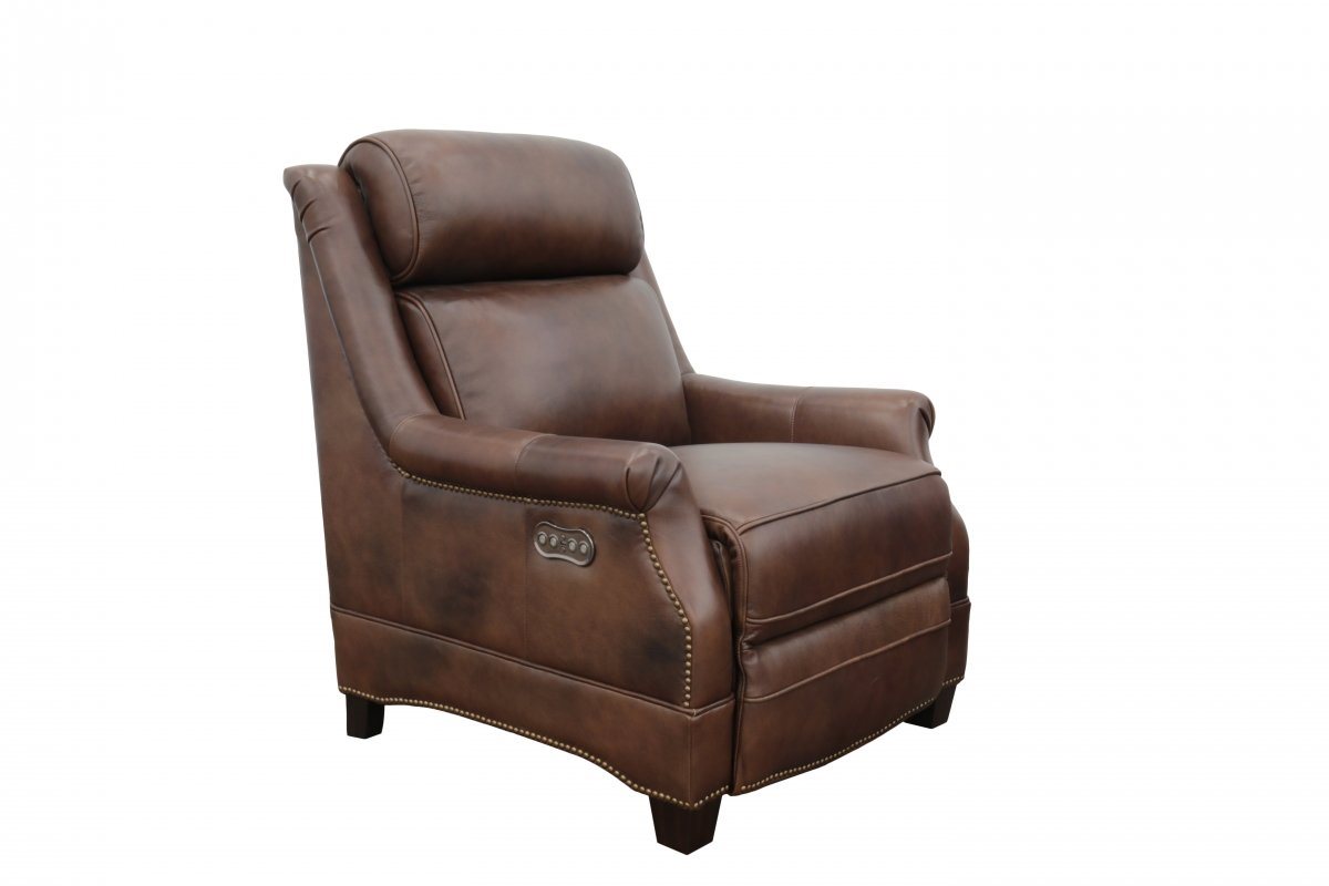 Barcalounger Shoreham Blue Warrendale Leather Recliner Chair