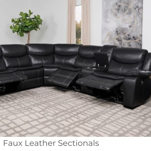 Faux Leather Sectionals