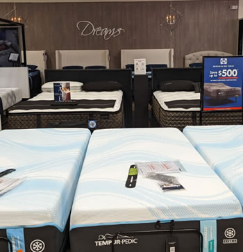 Premium mattresses at Hudson's Furniture Altamonte FL showroom