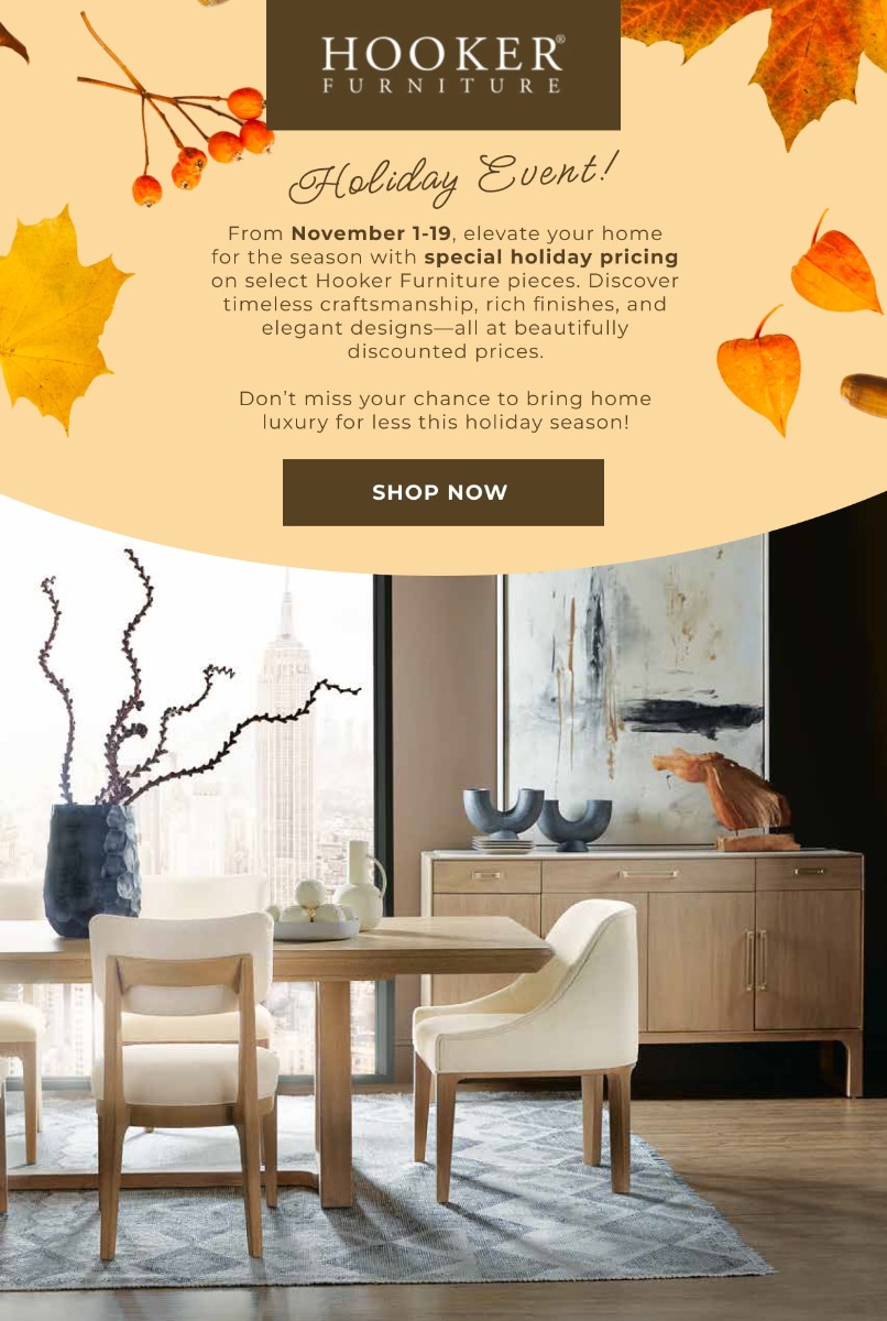 Hooker Furniture Holiday Sale