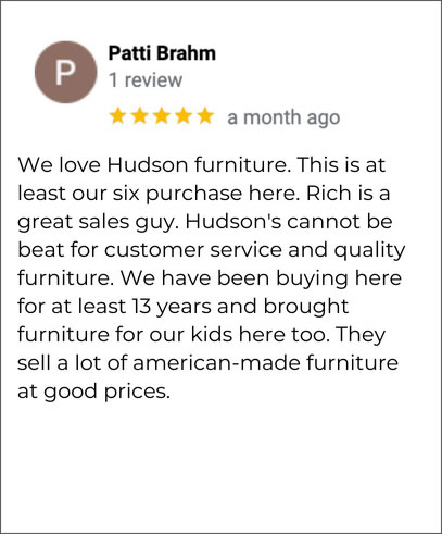 Hudson's Furniture Altamonte FL 5-star review