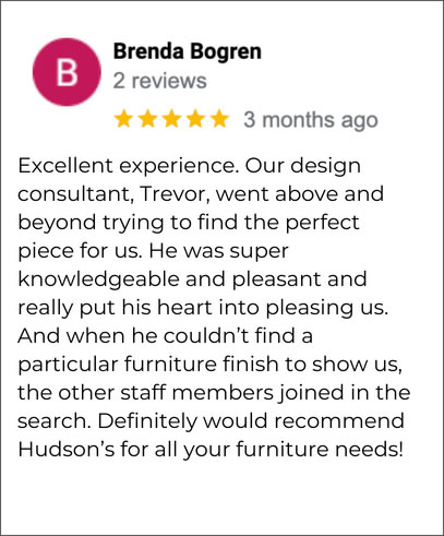 Hudson's Furniture Clearwater FL 5-star review