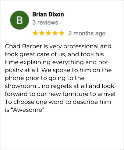 Hudson's Furniture Lakeland FL 5-star review