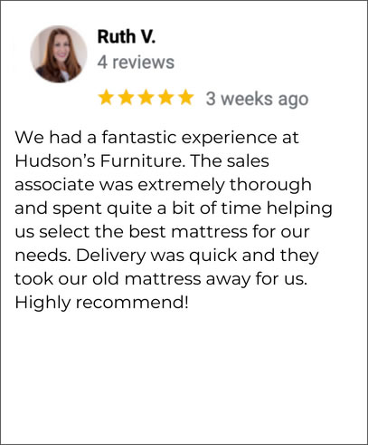 Hudson's Furniture Ormond Beach FL 5-star review