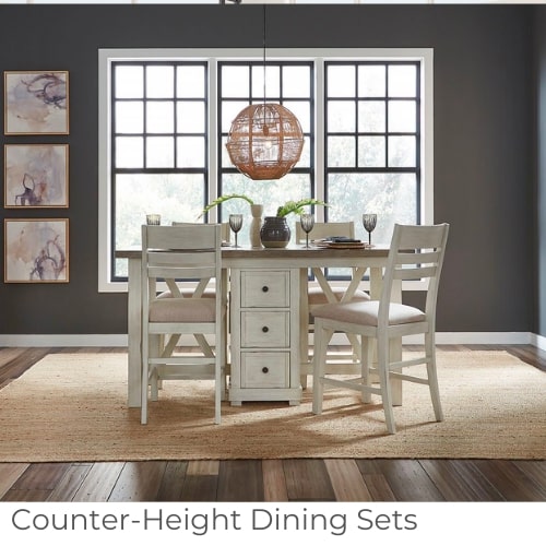 Abbey Park 7 Piece Dining Room (Table with 4 Upholstered Side